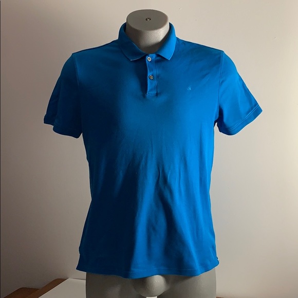 Medium Blue Liquid Touch Calvin Klein Polo - Picture 2 of 4
